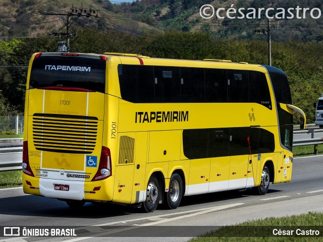 Viação Itapemirim 17001 na cidade de Paracambi, Rio de Janeiro, Brasil, por César Castro. ID da foto: 10350773.