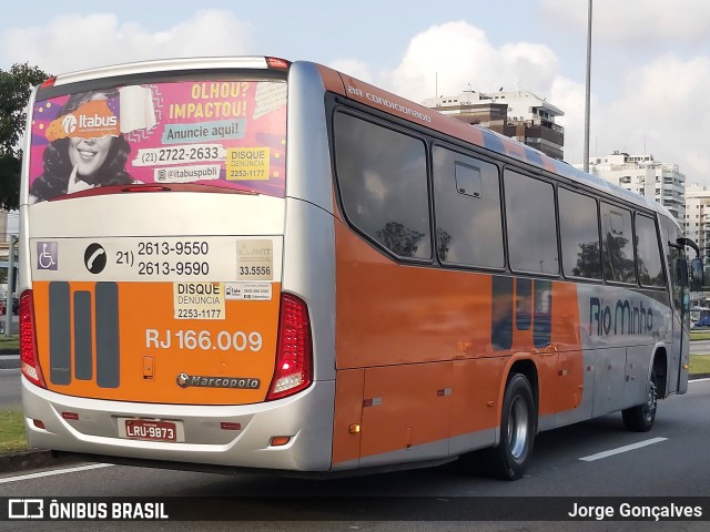 Transturismo Rio Minho RJ 166.009 na cidade de Rio de Janeiro, Rio de Janeiro, Brasil, por Jorge Gonçalves. ID da foto: 10348997.