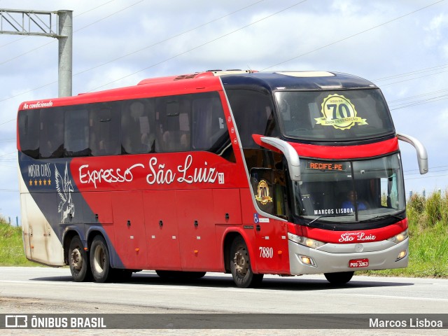 Expresso São Luiz 7880 na cidade de Rio Largo, Alagoas, Brasil, por Marcos Lisboa. Número da foto: #10348974.