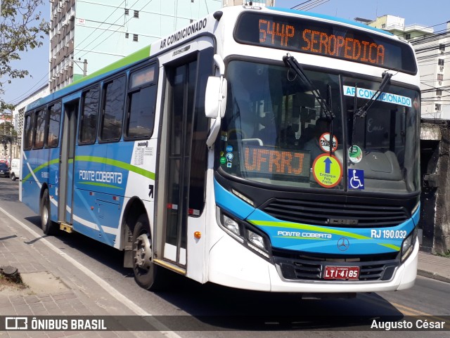 Viação Ponte Coberta RJ 190.032 na cidade de Nova Iguaçu, Rio de Janeiro, Brasil, por Augusto César. Número da foto: #10348093.
