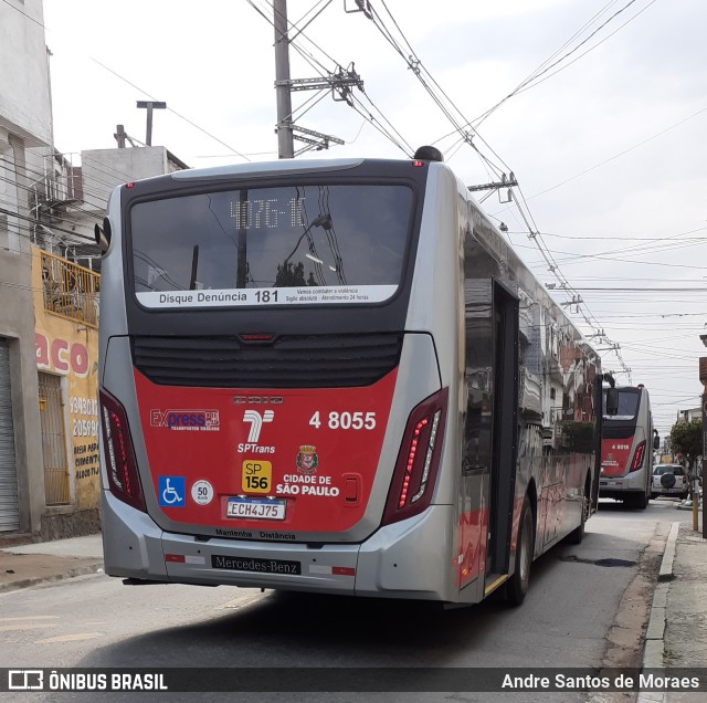 Express Transportes Urbanos Ltda 4 8055 na cidade de São Paulo, São Paulo, Brasil, por Andre Santos de Moraes. Número da foto: #10349177.