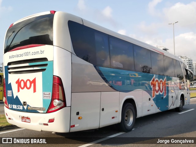 Auto Viação 1001 RJ 108.538 na cidade de Rio de Janeiro, Rio de Janeiro, Brasil, por Jorge Gonçalves. Número da foto: #10348969.