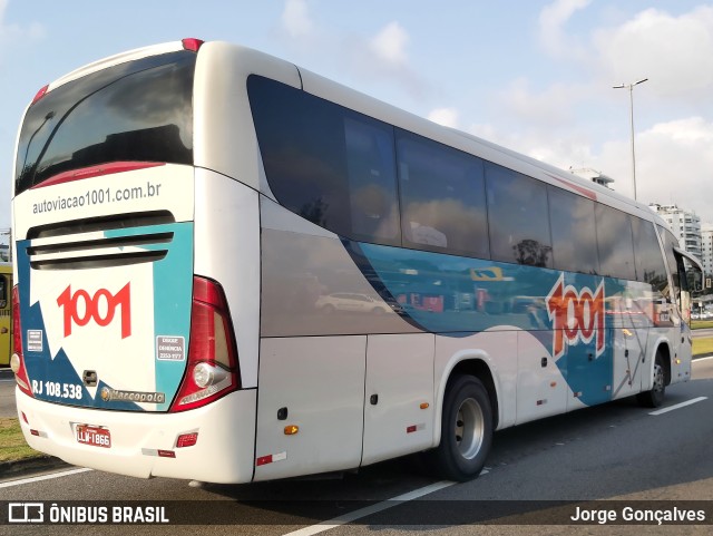 Auto Viação 1001 RJ 108.538 na cidade de Rio de Janeiro, Rio de Janeiro, Brasil, por Jorge Gonçalves. ID da foto: 10348969.