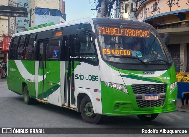 Viação São José RJ 200.010 na cidade de Nova Iguaçu, Rio de Janeiro, Brasil, por Rodolfo Albuquerque. ID da foto: 10350046.