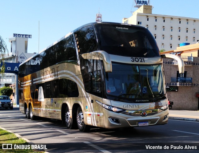 Santa Luzia Transporte e Turismo - Geneve Turismo 3021 na cidade de Aparecida, São Paulo, Brasil, por Vicente de Paulo Alves. ID da foto: 10350420.