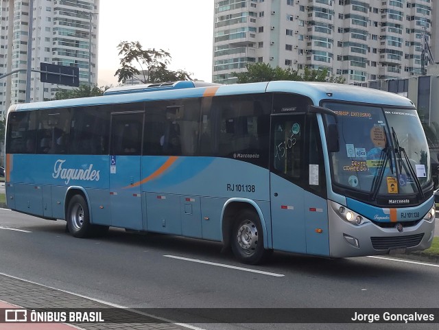 Auto Ônibus Fagundes RJ 101.138 na cidade de Rio de Janeiro, Rio de Janeiro, Brasil, por Jorge Gonçalves. Número da foto: #10349032.