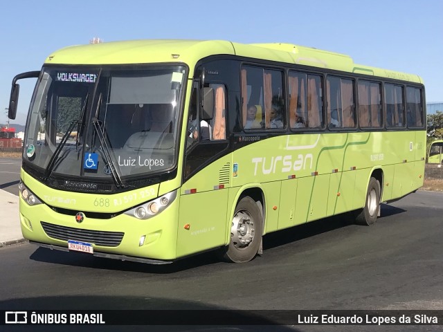 Tursan - Turismo Santo André 688 na cidade de Resende, Rio de Janeiro, Brasil, por Luiz Eduardo Lopes da Silva. Número da foto: #10351102.
