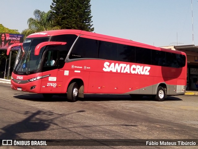 Viação Santa Cruz 27820 na cidade de Três Corações, Minas Gerais, Brasil, por Fábio Mateus Tibúrcio. ID da foto: 10348107.