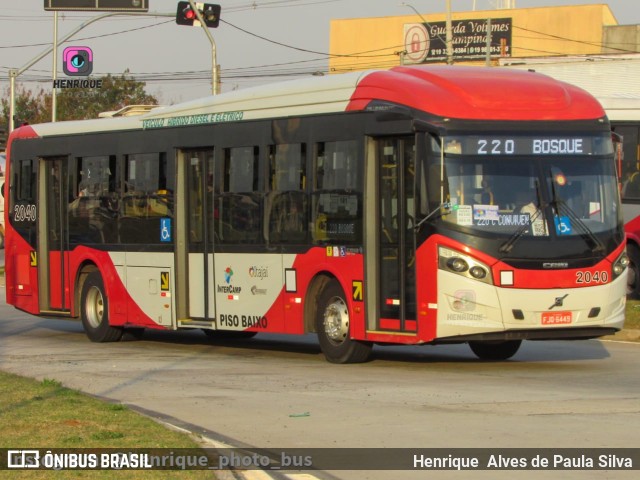 Itajaí Transportes Coletivos 2040 na cidade de Campinas, São Paulo, Brasil, por Henrique Alves de Paula Silva. ID da foto: 10351896.