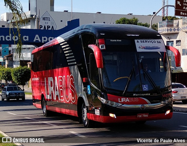 Lirabus 14071 na cidade de Aparecida, São Paulo, Brasil, por Vicente de Paulo Alves. Número da foto: #10354049.