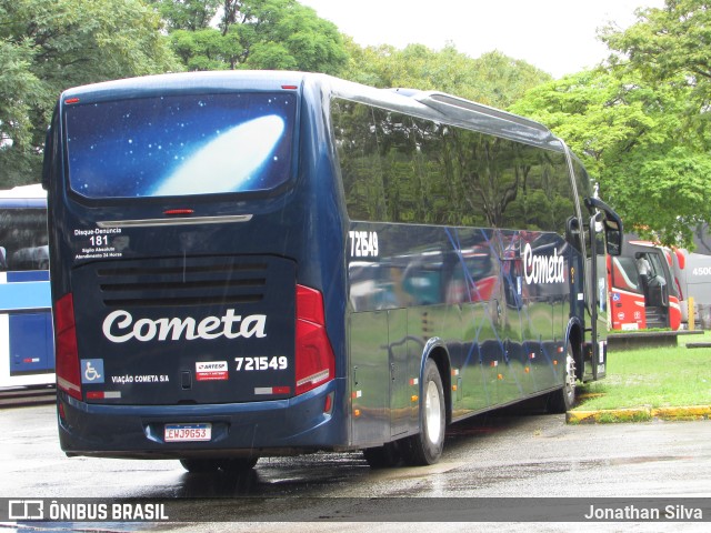 Viação Cometa 721549 na cidade de São Paulo, São Paulo, Brasil, por Jonathan Silva. ID da foto: 10351395.