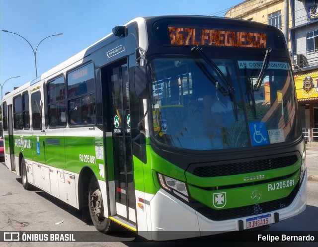 Viação Vera Cruz RJ 205.081 na cidade de Rio de Janeiro, Rio de Janeiro, Brasil, por Felipe Bernardo. Número da foto: #10353254.