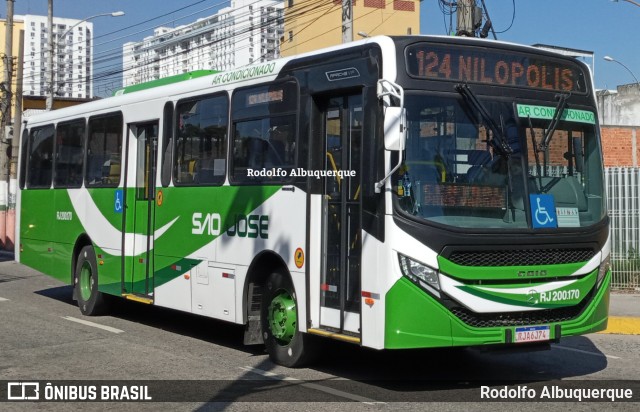 Viação São José RJ 200.170 na cidade de Nilópolis, Rio de Janeiro, Brasil, por Rodolfo Albuquerque. ID da foto: 10353665.