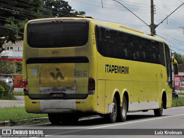 Viação Itapemirim 8915 na cidade de Juiz de Fora, Minas Gerais, Brasil, por Luiz Krolman. ID da foto: 10353915.