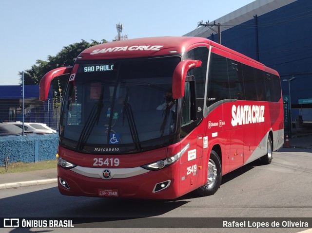 Viação Santa Cruz 25419 na cidade de São Paulo, São Paulo, Brasil, por Rafael Lopes de Oliveira. Número da foto: #10353373.