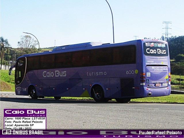 Caio Bus 1600 na cidade de Aparecida, São Paulo, Brasil, por Paulo Rafael Peixoto. Número da foto: #10354066.