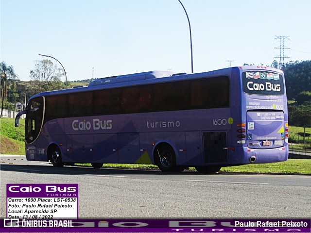 Caio Bus 1600 na cidade de Aparecida, São Paulo, Brasil, por Paulo Rafael Peixoto. ID da foto: 10354066.