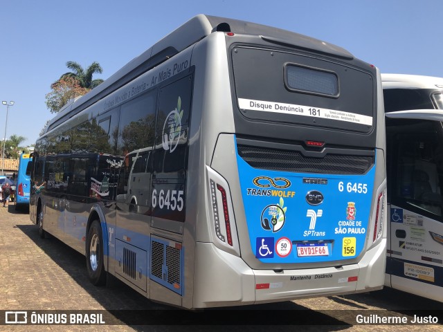 Transwolff Transportes e Turismo 6 6455 na cidade de Campinas, São Paulo, Brasil, por Guilherme Justo. Número da foto: #10352511.