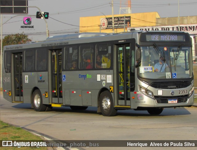 Expresso CampiBus 2353 na cidade de Campinas, São Paulo, Brasil, por Henrique Alves de Paula Silva. Número da foto: #10351872.
