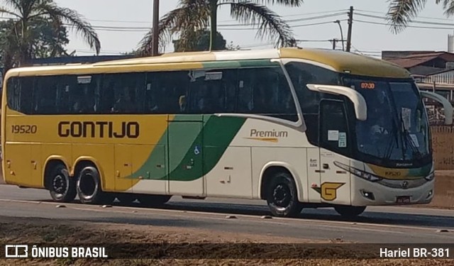 Empresa Gontijo de Transportes 19520 na cidade de Betim, Minas Gerais, Brasil, por Hariel BR-381. ID da foto: 10351520.