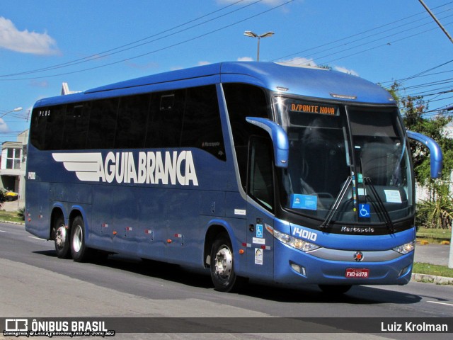 Viação Águia Branca 14010 na cidade de Juiz de Fora, Minas Gerais, Brasil, por Luiz Krolman. ID da foto: 10354071.