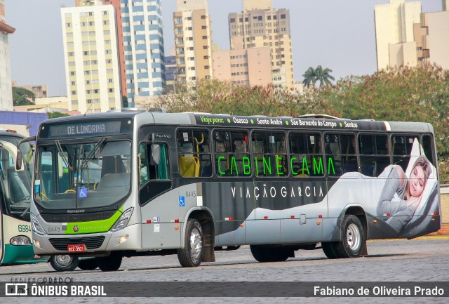 Viação Garcia 8445 na cidade de Londrina, Paraná, Brasil, por Fabiano de Oliveira Prado. ID da foto: 10352482.