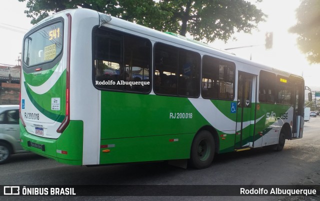 Viação São José RJ 200.018 na cidade de Rio de Janeiro, Rio de Janeiro, Brasil, por Rodolfo Albuquerque. ID da foto: 10356334.