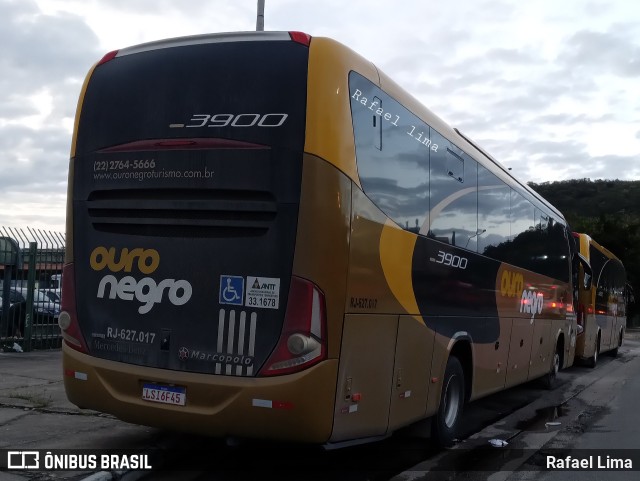 Ouro Negro Transportes e Turismo 3900 na cidade de Niterói, Rio de Janeiro, Brasil, por Rafael Lima. ID da foto: 10357293.