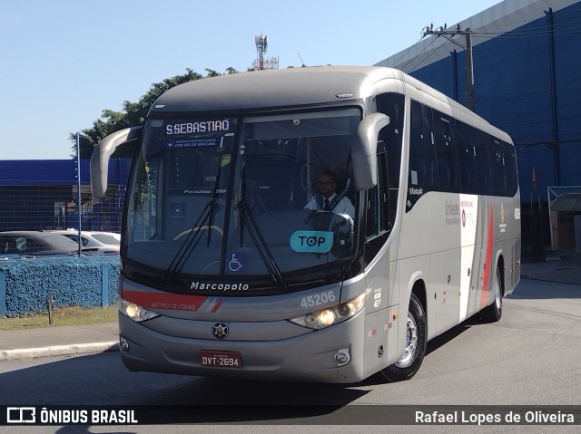 Empresa de Ônibus Pássaro Marron 45.206 na cidade de São Paulo, São Paulo, Brasil, por Rafael Lopes de Oliveira. ID da foto: 10356283.