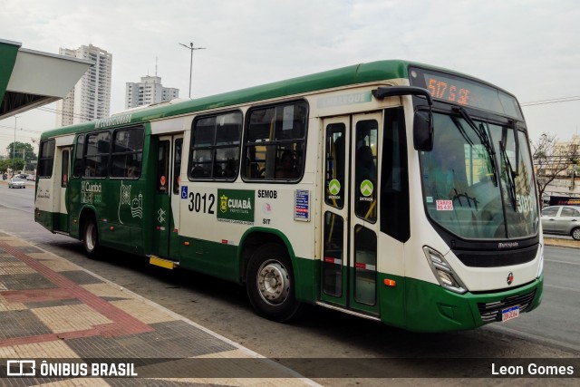 Expresso Caribus Transportes 3012 na cidade de Cuiabá, Mato Grosso, Brasil, por Leon Gomes. Número da foto: #10358391.