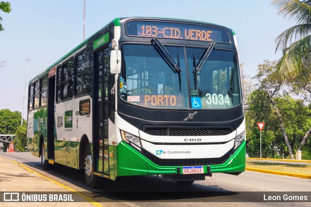 Expresso Caribus Transportes 3034 na cidade de Cuiabá, Mato Grosso, Brasil, por Leon Gomes. Número da foto: #10355068.