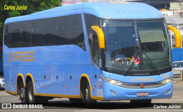 Expresso Transporte e Turismo Ltda. 1402 na cidade de Goiânia, Goiás, Brasil, por Carlos Júnior. ID da foto: 10357416.