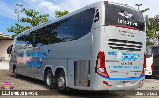 BR-500 Viagens e Turismo RJ 843.001 na cidade de Niterói, Rio de Janeiro, Brasil, por Claudio Luiz. ID da foto: 10358715.