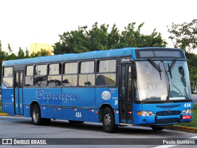 Biguaçu Transportes Coletivos Administração e Participação 424 na cidade de Florianópolis, Santa Catarina, Brasil, por Paulo Gustavo. ID da foto: 10358602.