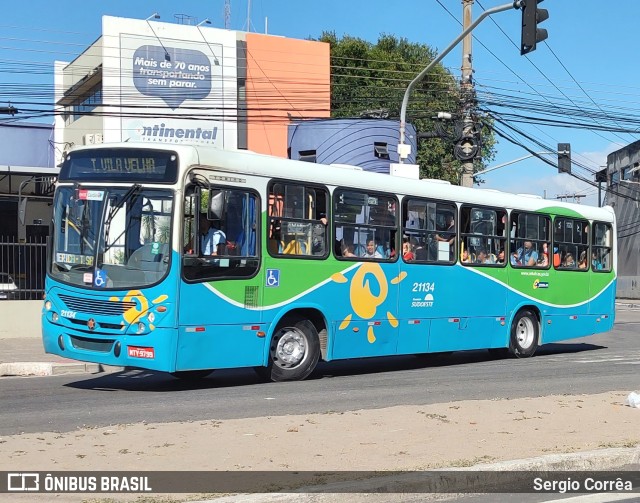 Santa Zita Transportes Coletivos 21134 na cidade de Vila Velha, Espírito Santo, Brasil, por Sergio Corrêa. Número da foto: #10355114.