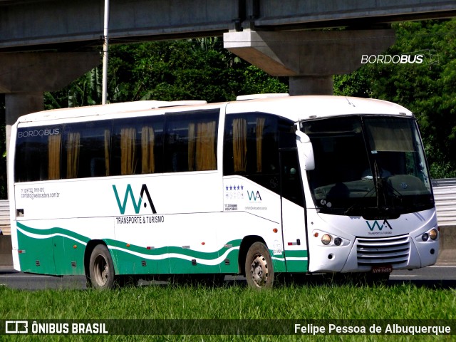 WA Transportes & Turismo 107 na cidade de Salvador, Bahia, Brasil, por Felipe Pessoa de Albuquerque. ID da foto: 10356083.