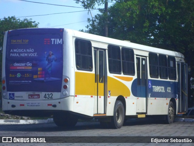 Transcol - Transportes Coletivos Ltda. 432 na cidade de Recife, Pernambuco, Brasil, por Edjunior Sebastião. Número da foto: #10361575.