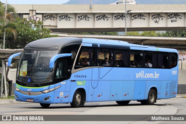 UTIL - União Transporte Interestadual de Luxo 9917 na cidade de Rio de Janeiro, Rio de Janeiro, Brasil, por Matheus Souza. ID da foto: 10361904.