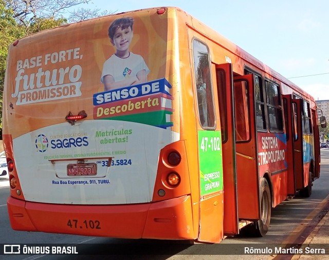 Expresso Grapiúna 47-102 na cidade de São Luís, Maranhão, Brasil, por Rômulo Martins Serra. ID da foto: 10361896.