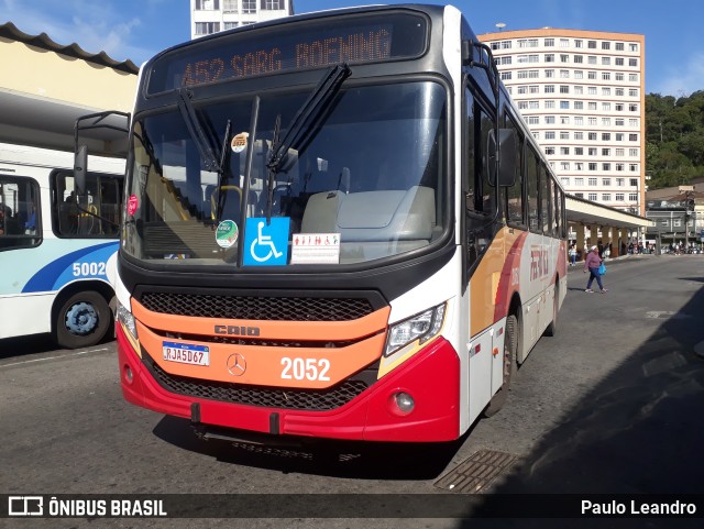 Petro Ita Transportes Coletivos de Passageiros 2052 na cidade de Petrópolis, Rio de Janeiro, Brasil, por Paulo Leandro. Número da foto: #10361038.