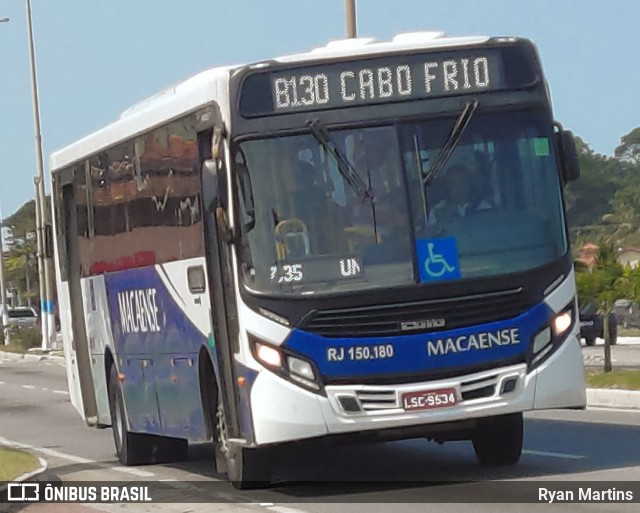 Rápido Macaense RJ 150.180 na cidade de Rio das Ostras, Rio de Janeiro, Brasil, por Ryan Martins. ID da foto: 10359979.