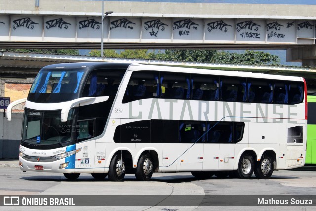 Auto Viação Catarinense 3539 na cidade de Rio de Janeiro, Rio de Janeiro, Brasil, por Matheus Souza. ID da foto: 10361893.