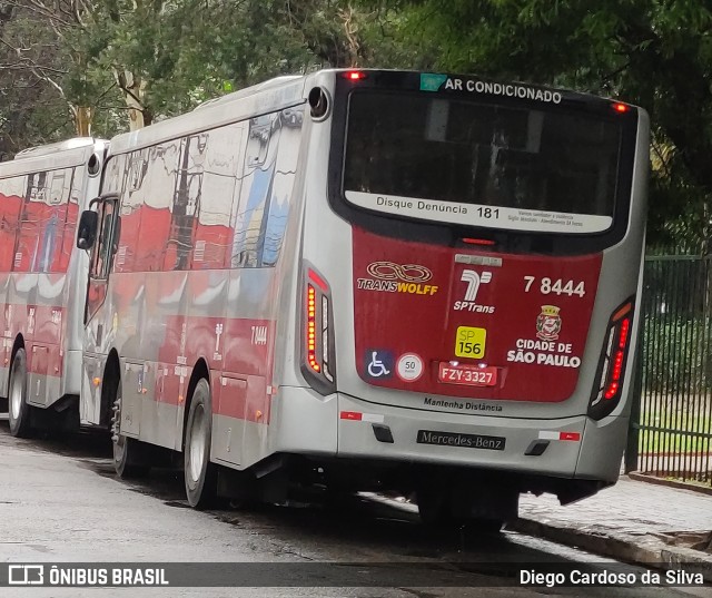 Transwolff Transportes e Turismo 7 8444 na cidade de São Paulo, São Paulo, Brasil, por Diego Cardoso da Silva. Número da foto: #10360961.