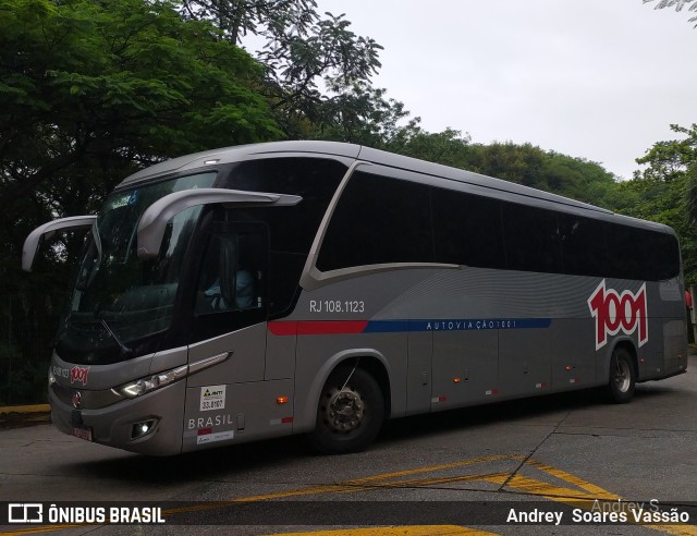 Auto Viação 1001 Rj 108.1123 na cidade de São Paulo, São Paulo, Brasil, por Andrey  Soares Vassão. ID da foto: 10360687.