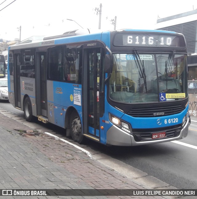 Transwolff Transportes e Turismo 6 6120 na cidade de São Paulo, São Paulo, Brasil, por LUIS FELIPE CANDIDO NERI. Número da foto: #10361652.