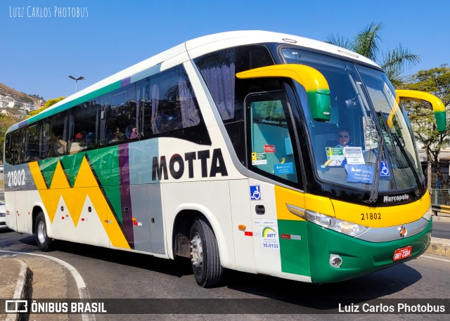 Viação Motta 21802 na cidade de Juiz de Fora, Minas Gerais, Brasil, por Luiz Carlos Photobus. Número da foto: #10360020.