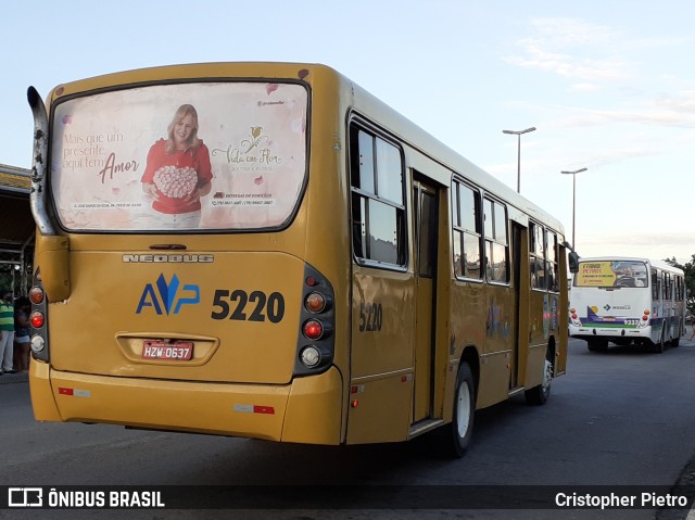 AVP - Auto Viação Paraíso 5220 na cidade de Aracaju, Sergipe, Brasil, por Cristopher Pietro. ID da foto: 10361798.