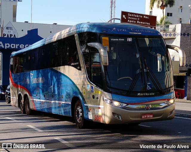 Arca Turismo 5081 na cidade de Aparecida, São Paulo, Brasil, por Vicente de Paulo Alves. ID da foto: 10360183.