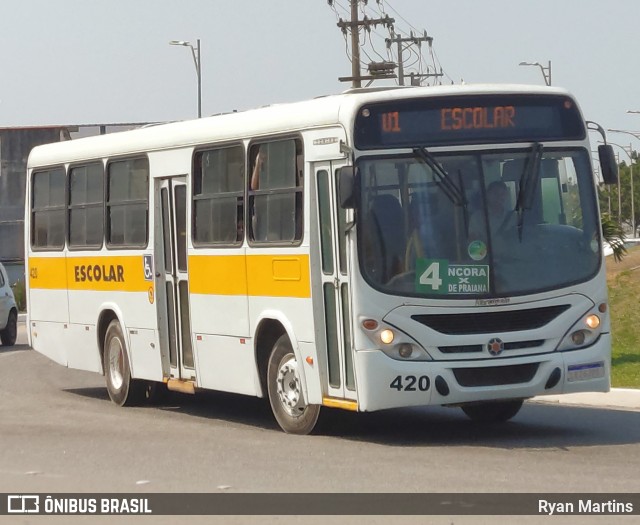 Ouro Negro Transportes e Turismo 420 na cidade de Rio das Ostras, Rio de Janeiro, Brasil, por Ryan Martins. ID da foto: 10359967.