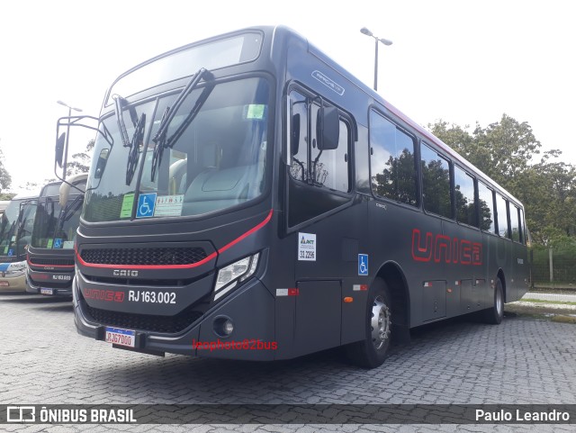 Transportes Única Petrópolis RJ 163.002 na cidade de Petrópolis, Rio de Janeiro, Brasil, por Paulo Leandro. Número da foto: #10361068.